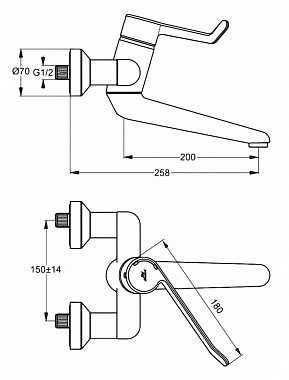 Смеситель для раковины IDEAL STANDARD CERAPLUS B8316AA хром