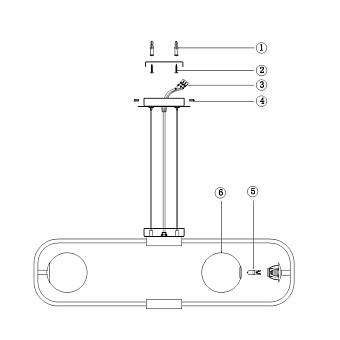 Светильник подвесной Maytoni Avola MOD431-PL-06-WS 40Вт G9