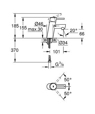 Смеситель для раковины GROHE Concetto 3224010E хром