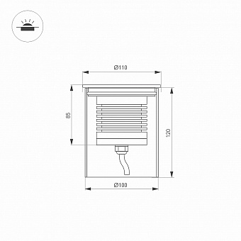 Светильник грунтовый Arlight LTD-Ground 026450(1) 15Вт IP67 LED