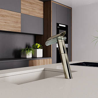 Смеситель для кухни Paini Morgana 73PW579VRKM высокий излив никель