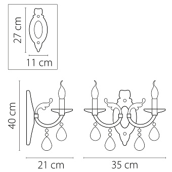 Бра Lightstar Stregaro 694622 60Вт E14