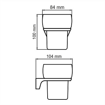 Стакан в ванную WASSERKRAFT Glan K-5100 K-5128 чёрный