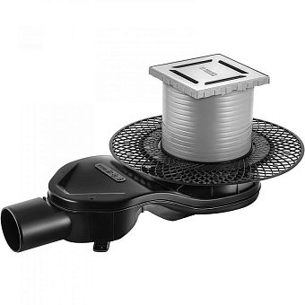 Душевой трап BERGES 090158 100х100 36,7х23,5см горизонтальный сток