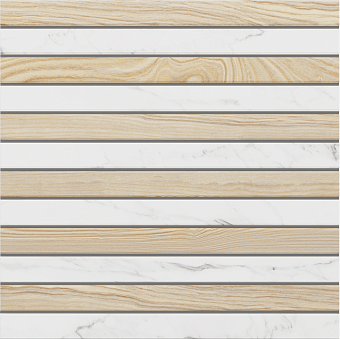 Керамическая мозаика ESTIMA Supreme Mosaic/SM01_NS/SI03_NS/30x30x10/Fascia platinum 30х30см 0,09кв.м.