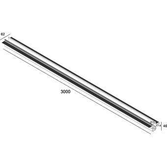 Магнитный трек Maytoni Busbar trunkings Exility 3000мм белый