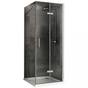 Угловое ограждение Abber Zart AG08090P-S101 195х100см стекло прозрачное