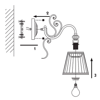 Светильник настенный Maytoni Vintage ARM420-01-R 40Вт E14