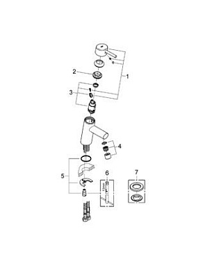 Смеситель для раковины GROHE Concetto 2338510E хром