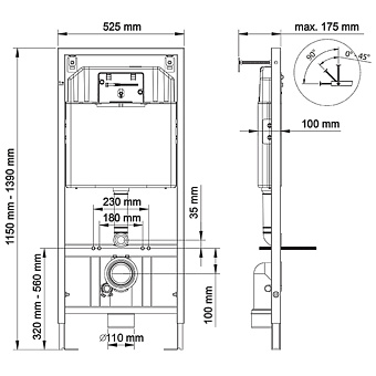 Инсталляция с унитазом BERGES 43201