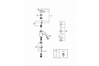 Смеситель для раковины GROHE Eurosmart 32154003 хром