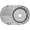 Мойка кухонная MELANA 7750 124 tb (*12) 77х50см хром