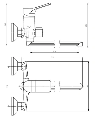 Смеситель для ванны ESKO EIGER EG 30 хром