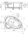 Ванна акриловая RADOMIR Vannesa Алари 2-76-2-2-0-218 168х120см угловая
