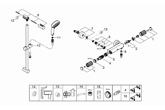 Душевая система GROHE Grohtherm 1000 Performance 34783000 хром