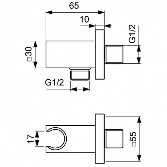 Держатель для душа IDEAL STANDARD BC771A5 magnetic grey