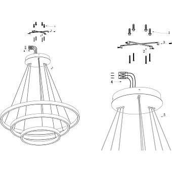 Светильник подвесной Maytoni Rim MOD058PL-L100W4K 345Вт LED