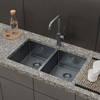 Мойка кухонная IDDIS Edifice EDI75G2i77 74,5х44см графитовый