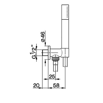 Душевой комплект Cisal Less LS00303321 хром