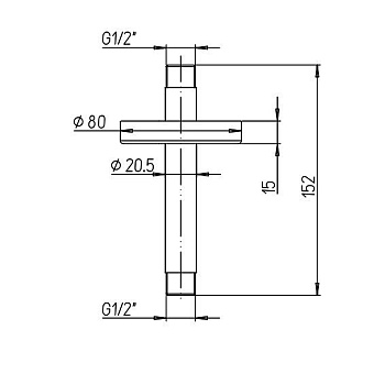 Держатель для душа Paini 50PZ744T615BI чёрный (матовый)