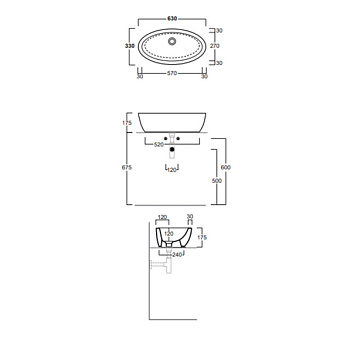Раковина накладная SIMAS Lft Spazio LFT64 nero *0 63х33см