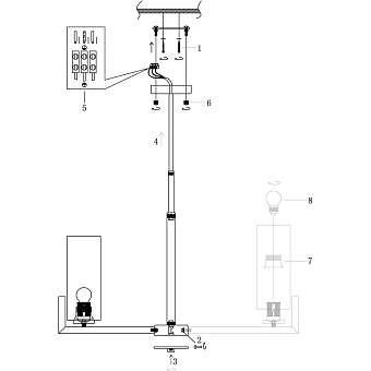 Люстра Maytoni Fortano MOD089PL-08BS 40Вт 8 лампочек E27