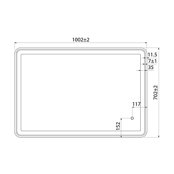 Зеркало IDDIS Cloud CLO1000i98 70х100см с подсветкой