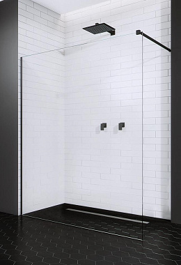 Душевая перегородка MODO NEW BLACK II 120*200см 389124-54-01 черный/прозрачное RADAWAY 8мм