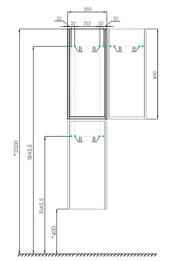 Шкаф подвесной Акватон Марти 1A270203MY010 23х35х80см белый/дуб эндгрейн