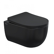 Унитаз подвесной BERGES VENTAS BLACK 082136 безободковый с микролифтом