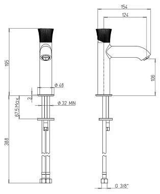 Смеситель для раковины Paini Domus 18PJ205PZ золото