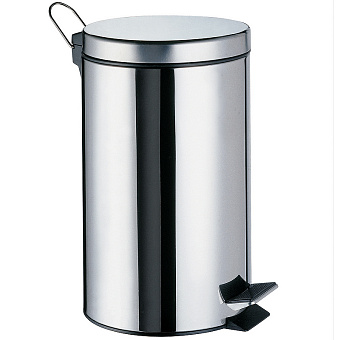 Мусорное ведро WASSERKRAFT K-612 хром 12л с педалью