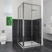 Угловое ограждение RGW Classic CL-32 185х90см стекло шиншилла