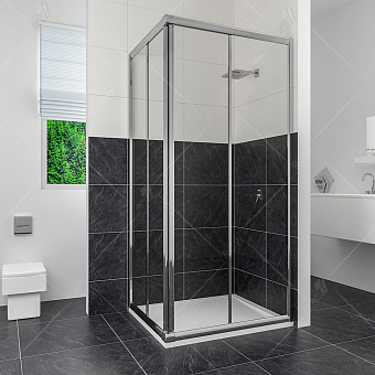 Угловое ограждение RGW Classic CL-32 185х90см стекло шиншилла