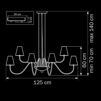 Люстра подвесная Lightstar Diafano 758214 840Вт 21 лампочек G9