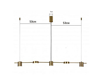 Люстра KINK Light Карин 07624-5,19 30Вт 5 лампочек LED