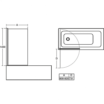 Экран для ванны IDEAL STANDARD CONNECT 2 T9923V3 5см