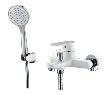 Смеситель для ванны Abber Weiss Insel AF8012W белый-хром