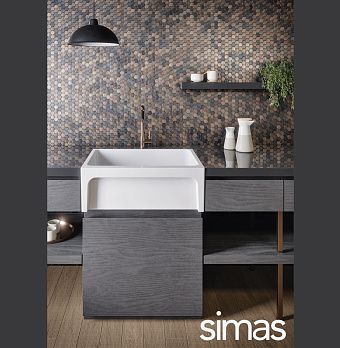 Мойка кухонная SIMAS Top E Lavabi D'Arredo Q500bi 75х50см белый