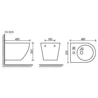Биде подвесное Ceramica Nova FORMA CN3010