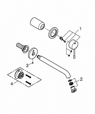 Смеситель для раковины GROHE Essence New 19967001 хром
