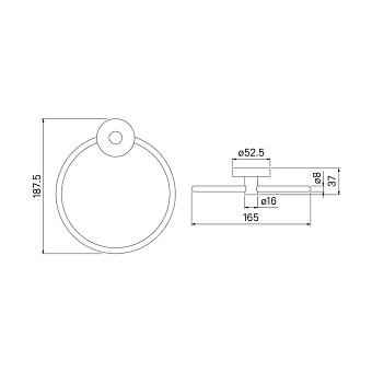 Полотенцедержатель IDDIS Sena SENSSO0i51 хром 3,7см