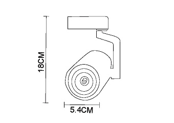 Трековый светильник Arte Lamp TRACCIA A2310PL-1BK 10Вт LED прозрачный для однофазного трека