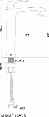 Смеситель для раковины Maxonor PL1188-16 золотой