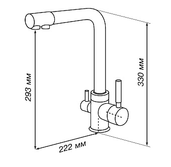 Смеситель для кухни Акватон Руан 1AX004FCXX260 поворотный излив бежевый