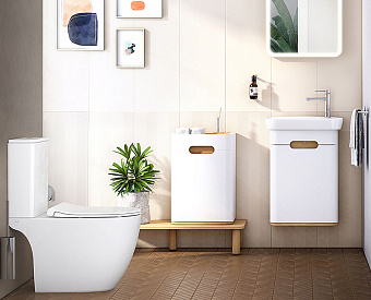 Унитаз напольный VITRA Sento 9830B003-7204 безободковый с микролифтом