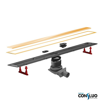 Душевой лоток Pestan 13100052,00 59,6х13,6см горизонтальный сток с решёткой и опорами