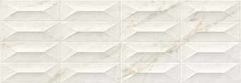 Настенная плитка MARAZZI ITALY Marbleplay M4PF Ivory Struttura Gem ЗD Rett 30х90см 1,35кв.м. глянцевая