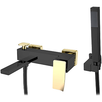 Смеситель для ванны Boheme Q 143-BG.2 золотой/чёрный