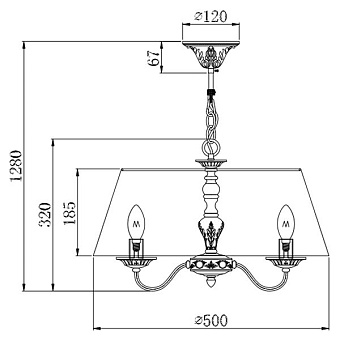 Люстра подвесная Maytoni Bouquet ARM023-PL-03-S 40Вт 3 лампочек E14